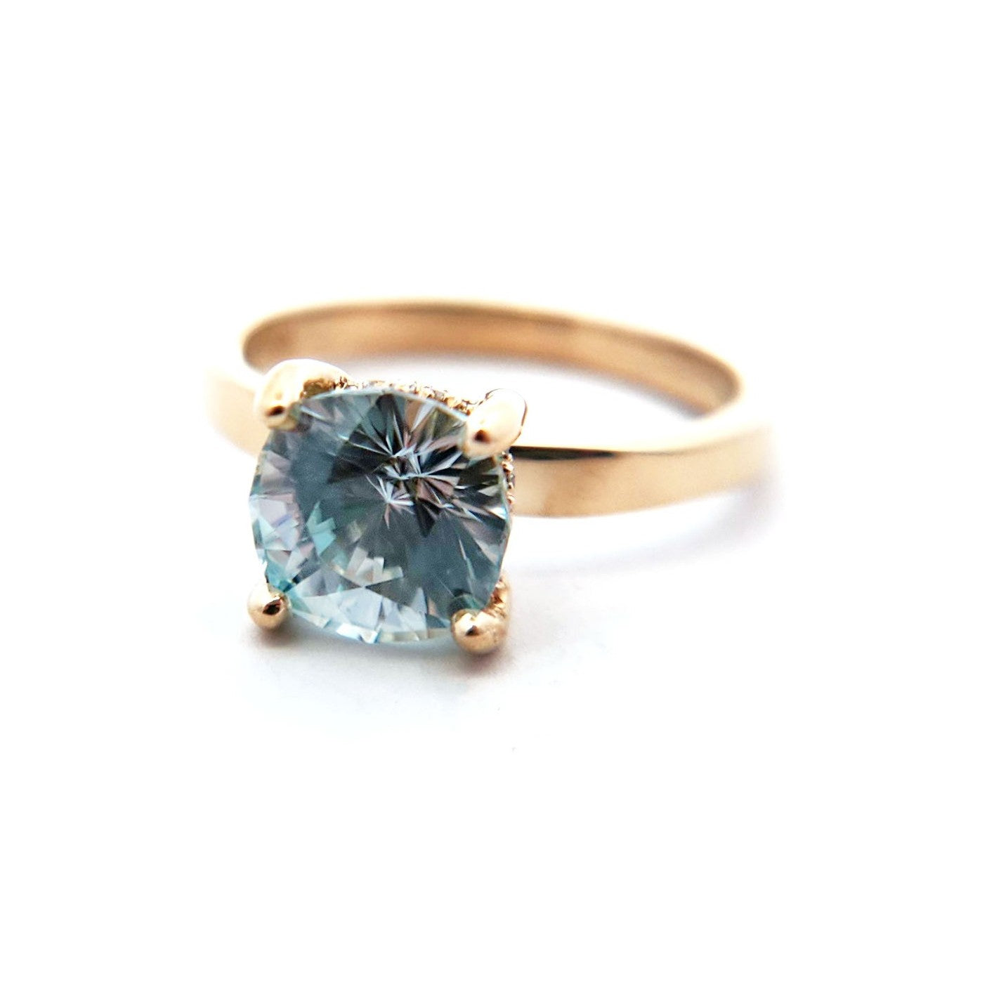 Blue Zircon Ring