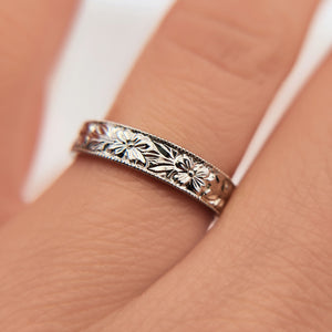 Engraved Floral Band