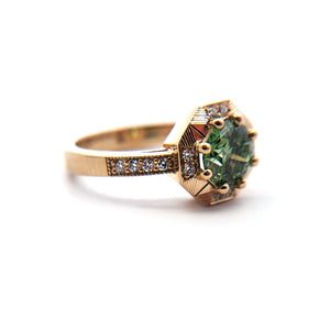 Hexagon Engraved Ring