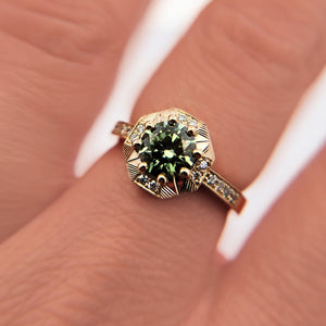 Hexagon Engraved Ring