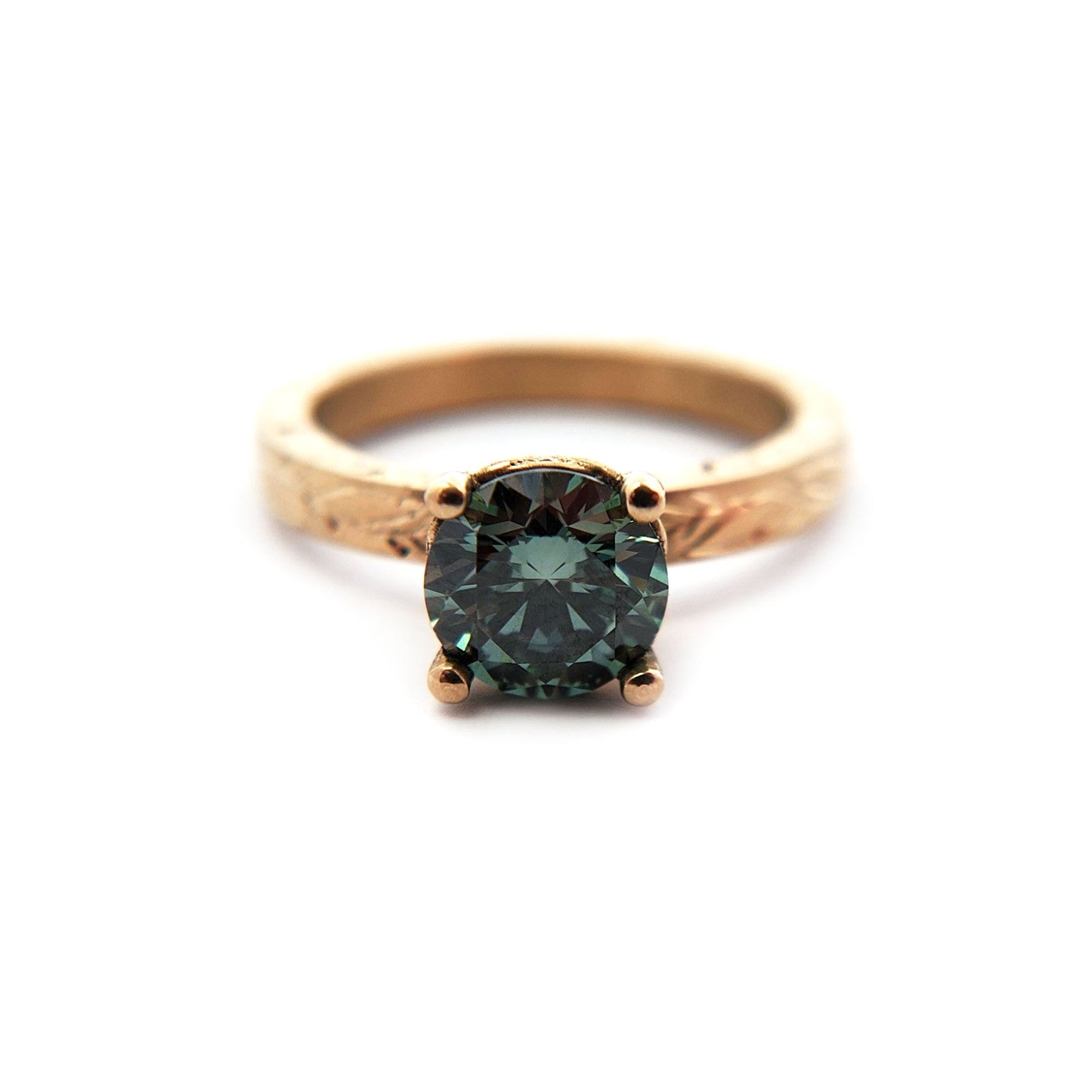 Green Lab Diamond Solitaire