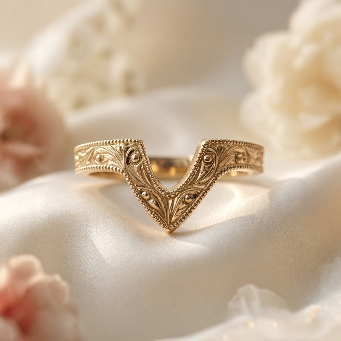 Engraved Chevron Band