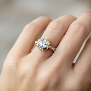 Hexagon Engraved Ring